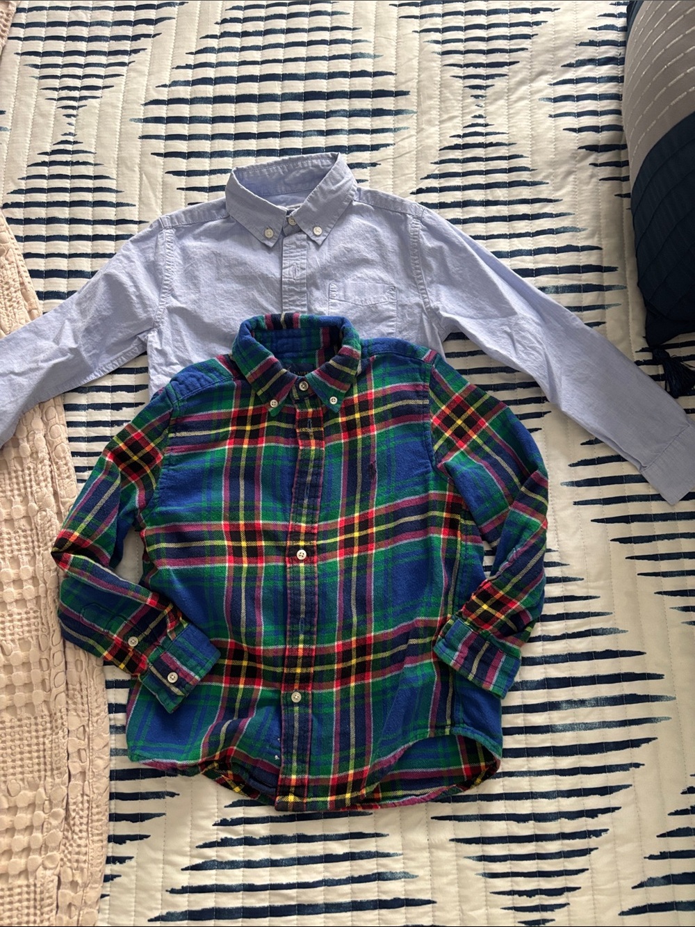 Ralph Lauren and Janie and Jack long sleeve button down shirts. Size 5 like new
